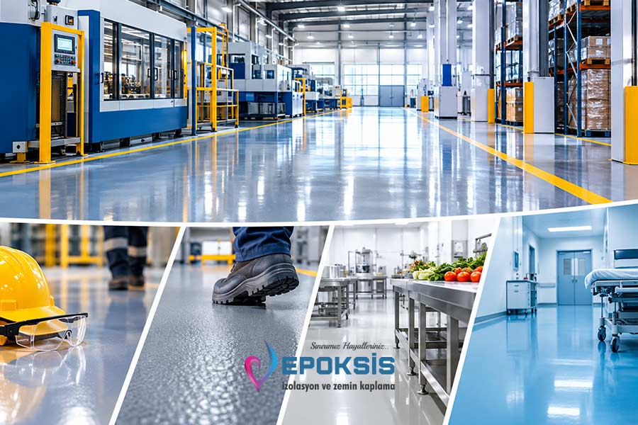 İş Güvenliği ve Fonksiyonel Estetik, Kaymaz Yüzey Seçeneği - Epoksis